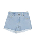 Santa Cruz MFG Retro Dot Girls Short - Light Washed Indigo