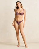 Rhythm Dotti Hi Cut Pant - Cafe