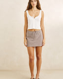 Rhythm London Check Bias Cut Mini Skirt - Chocolate