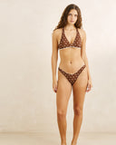 Rhythm Sandy Reversible Hi Cut Pant bikini swimsuit bottoms front view showing the smooth stretch finish and flattering high leg silhouette, sold by Point Break Cambridge local family surf shop at 63 Duke street.