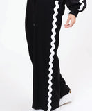Seeking Lola Ric Rac Pants - Black