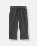 Washed black boys rip curl corduroy pants on a white background