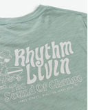 Rhythm Livin Slub Short Sleeve T-Shirt - Seafoam