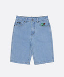 Santa Cruz Space Rocket Stack Jean Shorts - Mid Blue