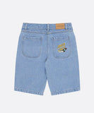 Santa Cruz Space Rocket Stack Jean Shorts - Mid Blue