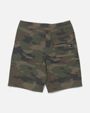 Salty Crew Boys Crew Volley 16 in Ranger green back view highlighting the clean straight-cut performance paneling flexible 16-inch outseam youth coverage and secure rear utility pocket architecture, sold by Point Break Cambridge local family surf shop at 63 Duke street.