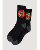 Santa Cruz Youth Classic Dot 4 Pack Socks - Black