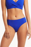 Sea Level Essentials Mid Bikini Pant - Cobalt