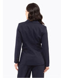 Back view of the ladies Seeking Lola Jordanna blazer displaying the structured shoulders and flattering tailored waist drape.