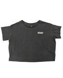 Sisstrevolution Retro Beach Crop SS Knit Tee - Charcoal