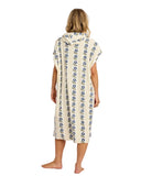 Sisstrevolution Charlie Hooded Towel in Sea Salt back view showing the full premium cotton panel coverage and uniform plush terry loop texture, sold by Point Break Cambridge local family surf shop at 63 Duke street.