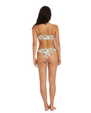 Sisstrevolution Floral Folks Reversible High Hip in Kona swimsuit bottoms back view showing the seamless rear paneling layout and medium coverage cheek cut, sold by Point Break Cambridge local family surf shop at 63 Duke street.