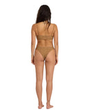 Sisstrevolution Floral Folks Reversible High Hip in Kona swimsuit bottoms back view showing the seamless rear paneling layout and medium coverage cheek cut, sold by Point Break Cambridge local family surf shop at 63 Duke street.