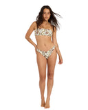 Sisstrevolution Floral Folks Reversible High Hip in Kona swimsuit bottoms front view showcasing the vibrant retro floral print layout and flattering high leg silhouette, sold by Point Break Cambridge local family surf shop at 63 Duke street.