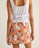 Rhythm Sierra Floral Bias Cut Mini Skirt - Orange