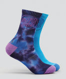 Santa Cruz Opus Dot Youth Sock - Multi Tie Dye 2Pk