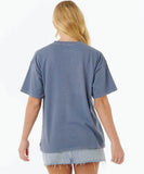 Rip Curl Varsity Sports Heritage Womens Tee - Blue Grey