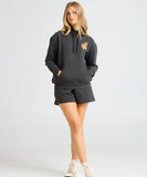 The Mad Hueys Sunflower Anchor Womens Pullover - Vintage Black