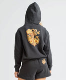 The Mad Hueys Sunflower Anchor Womens Pullover - Vintage Black