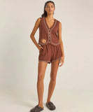 Rhythm Solis Embroidered Shorts - Chocolate