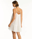 Sea Level Sunset Short Sundress - White