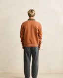 Model wearing the Rhythm Sutton Quarter Zip Fleece - Caramel