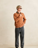 Model wearing the Rhythm Sutton Quarter Zip Fleece - Caramel