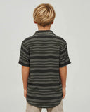 The Mad Hueys Hueys Stripe Youth Woven Shirt - Pine Green