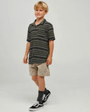 The Mad Hueys Hueys Stripe Youth Woven Shirt - Pine Green