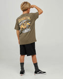 The Mad Hueys Terodactyl Youth SS Tee - Olive