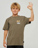 The Mad Hueys Terodactyl Youth SS Tee - Olive
