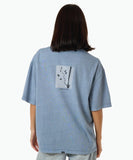 Thrills Meditation Practice Oversized Tee - Dusty Blue