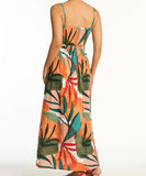 Sea Level Tropaluxe Cutaway Bandeau Dress - Khaiki