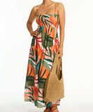 Sea Level Tropaluxe Cutaway Bandeau Dress - Khaiki