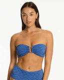 Sea Level Toscana U Bar Bandeau Top - Denim Blue