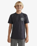 Billabong Boys Rotar Shoreline SS Rash Vest - Black Heather