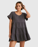 Billabong Pixie Mini Dress - Washed Black