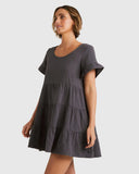 Billabong Pixie Mini Dress - Washed Black