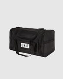Unit Stack Duffle Bag side profile view highlighting the extra side zippered utility pockets and durable shoulder strap attachment anchorage points, sold by Point Break Cambridge local family surf shop at 63 Duke street.
