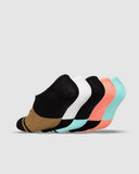 Unit Equip Ladies Bamboo Invisible Socks 5 Pack back view showing the seamless contoured heel shape, sold by Point Break Cambridge local family surf shop at 63 Duke street.