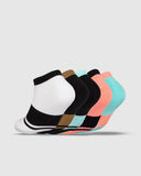 Unit Ladies Socks Bamboo Invisible Equip Multi pack back view showing the seamless heel construction, sold by Point Break Cambridge local family surf shop at 63 Duke street.