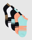 Unit Ladies Socks Bamboo Invisible Equip Multi pack front view showing the low profile invisible liner cut and variety of colours, sold by Point Break Cambridge local family surf shop at 63 Duke street.