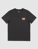 Unit Youth Claw Tee in Washed Black front view showing the comfortable ribbed crew neck and bold custom youth front graphic print, sold by Point Break Cambridge local family surf shop at 63 Duke street.