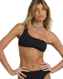 Billabong Laura Twisted Sun one Shoulder Top  - Black Pebble