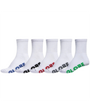 Globe Large Stealth Crew 5Pkt Socks- White 12-15