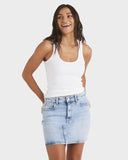 Roxy Shine Denim Mini Skirt - Beau Blue