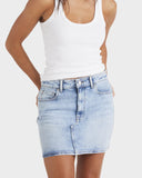 Roxy Shine Denim Mini Skirt - Beau Blue