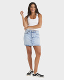Roxy Shine Denim Mini Skirt - Beau Blue