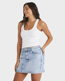 Roxy Shine Denim Mini Skirt - Beau Blue