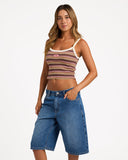 Roxy Womens Backslider Denim Jort - Blue